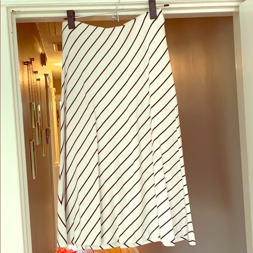 Striped Ann Taylor Midi Skirt